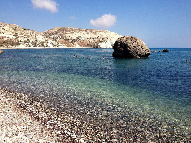 Aphrodite's Rock is just one of the romantic sights you can take in on a budget Valentine's getaway to Cyprus!